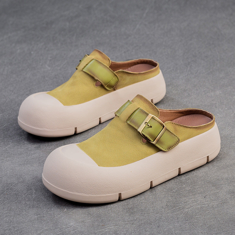 Women's Thick Bottom Toe Cap Minority Fashion Slippers