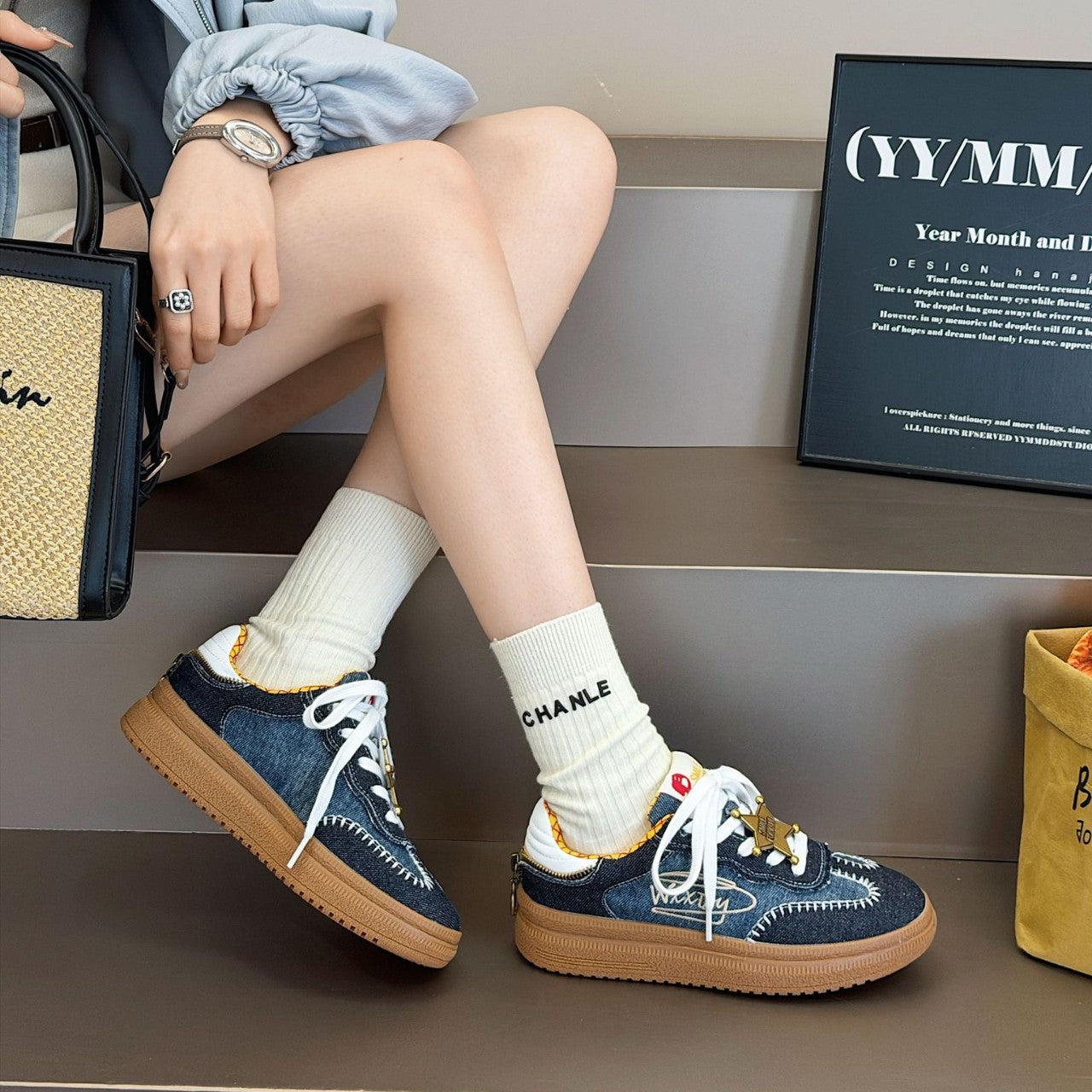 Women's Spring Badge Genuine German Training Lace Up Sneakers