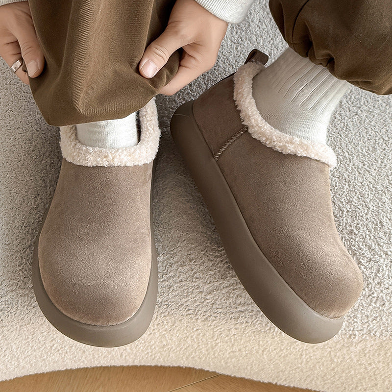Thick Bottom Small Potatoes All-inclusive Couple Winter Fur Warm Snow Boots