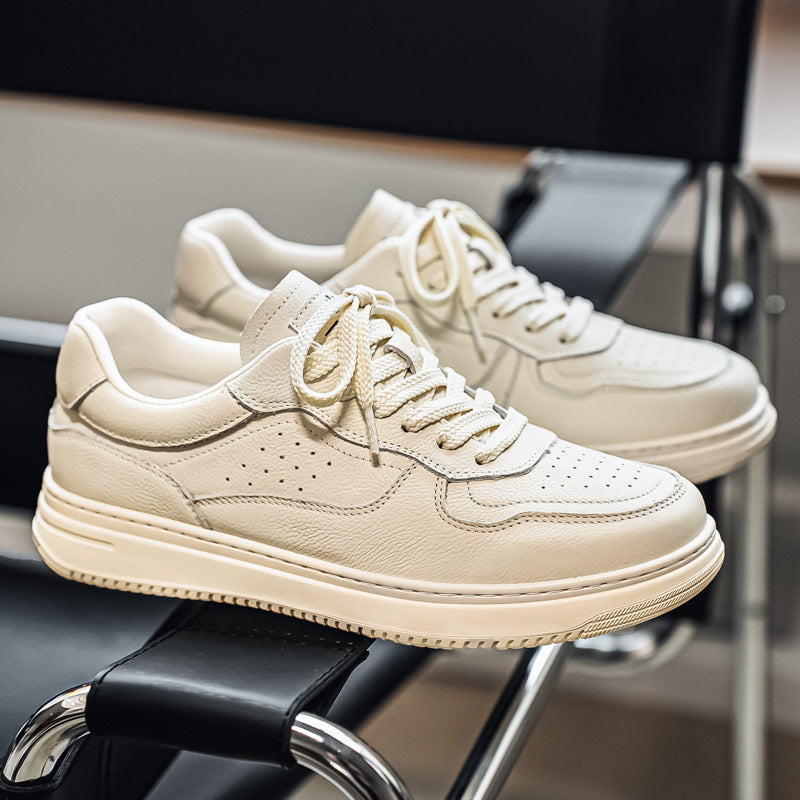 Men's Layer Cowhide High Quality Genuine Trendy Fashion Men's Board Shoes