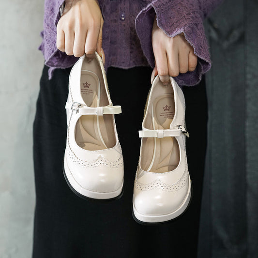 Women's Temperament Wild High Mary Jane Round Toe Heels
