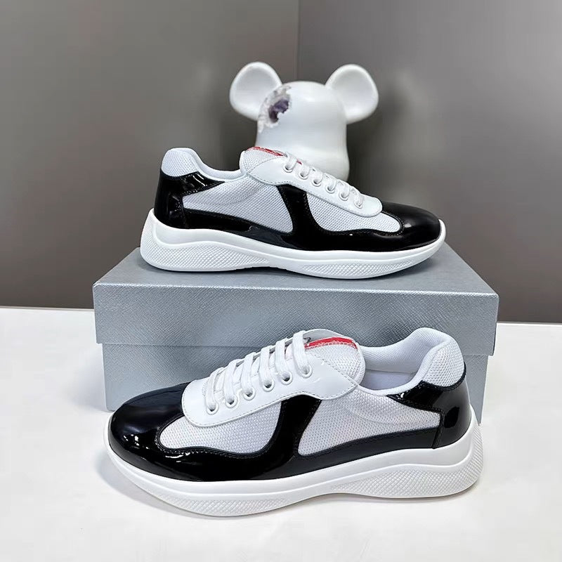 Men's Home Classic Sports Cowhide Stitching Mesh Men's Casual Shoes