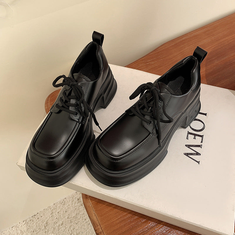 Genuine Platform Small Height Increasing Insole Leather Shoes