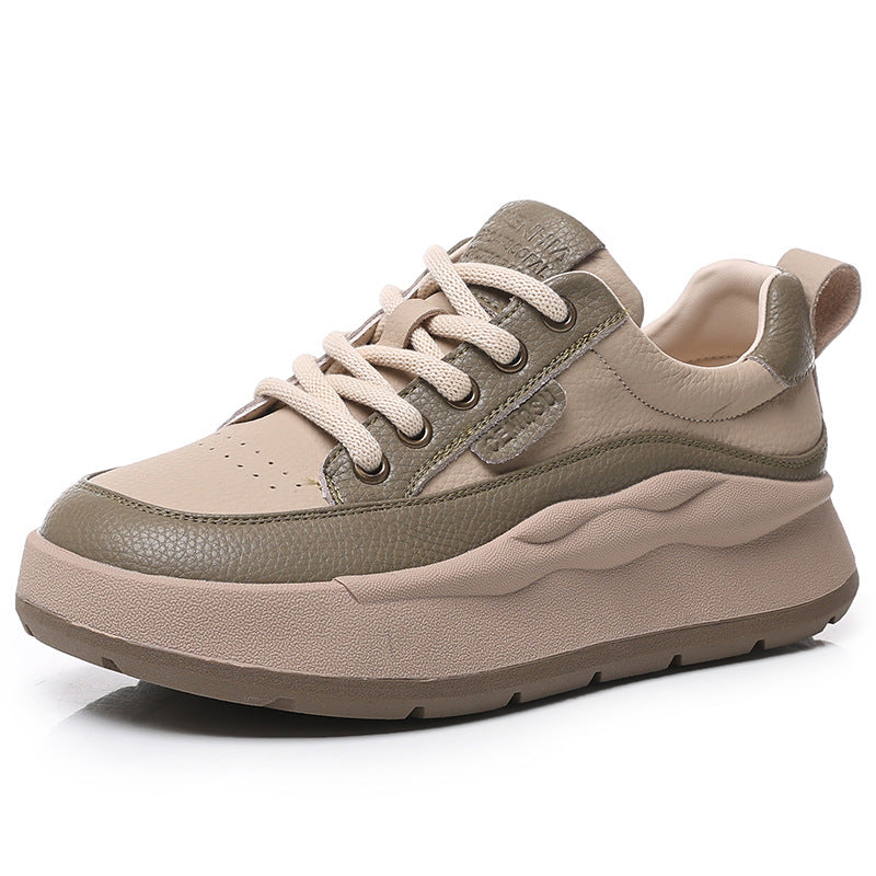 Women's Thick-soled Spring Lightweight Breathable White Bread Casual Shoes