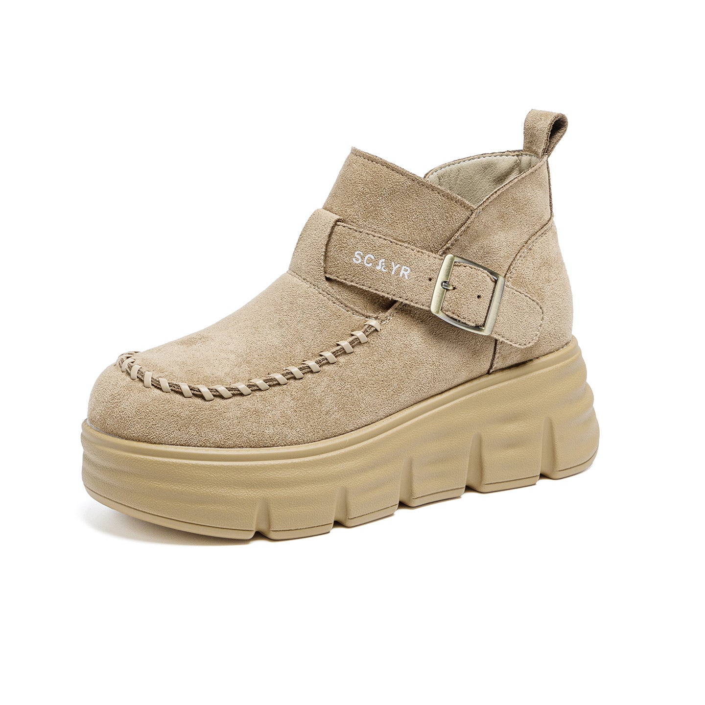 Women's For Autumn British Style Retro Platform Heighten Women's Leather Boots