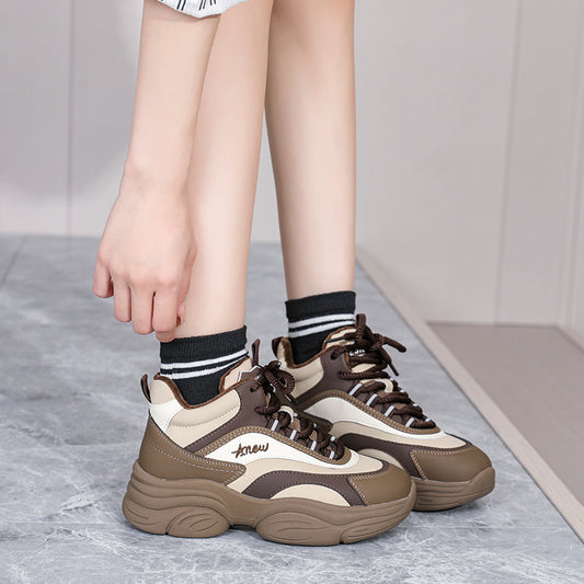 Women's Dad Fleece-lined Thermal Platform Elevator Wild Women's Shoes