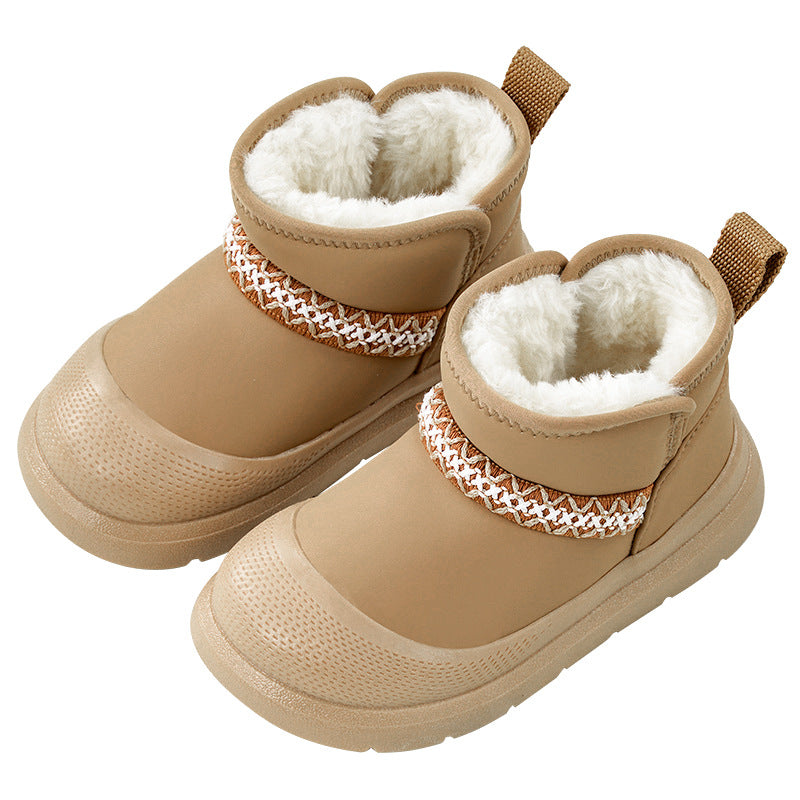 Women's & Men's Cheerful Mario Winter Thickened Warm Ankle Kid's Snow Boots