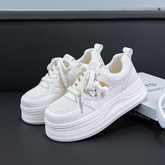 Women's Platform White Summer Breathable Fashion Korean Women's Board Shoes