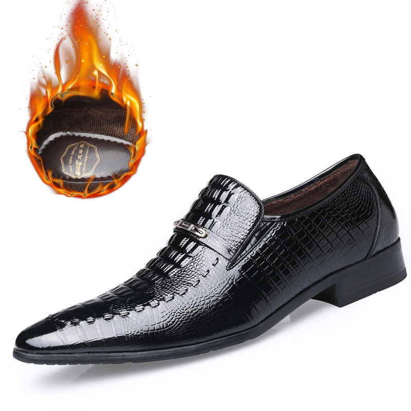 Men's Car Genuine Breathable Formal Wear Height Leather Shoes