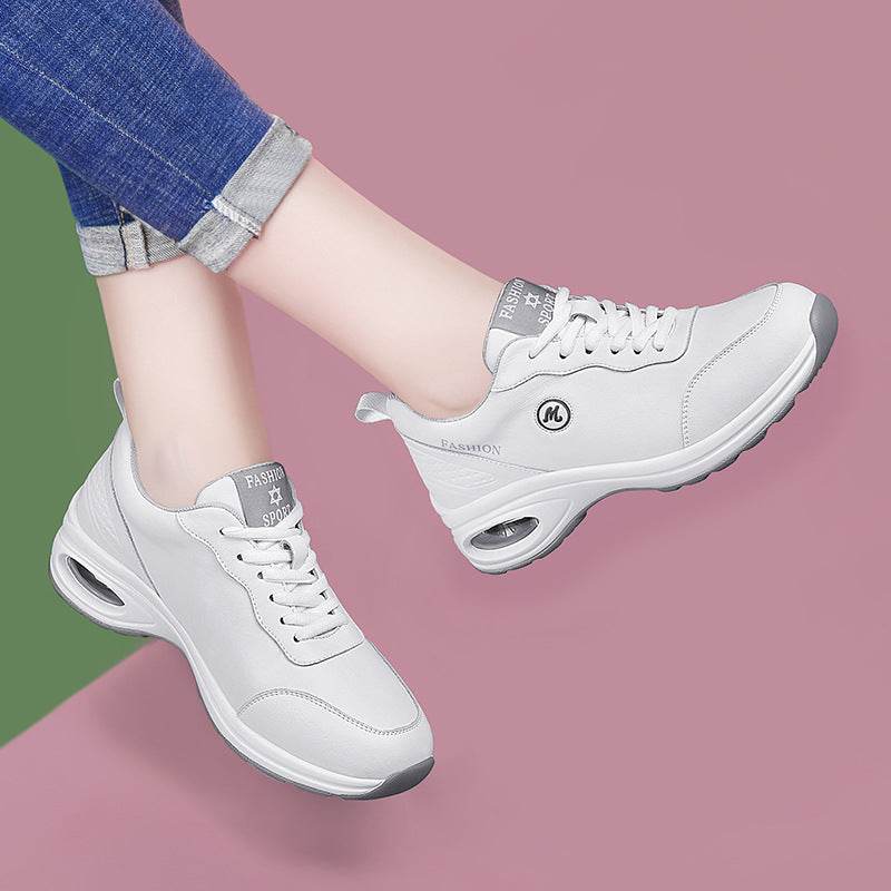 Women's Soft Bottom Platform White Spring Fitness Women's Shoes