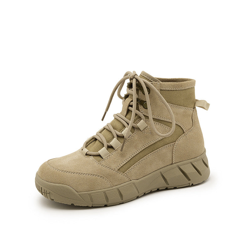 Women's Lightweight Hiking Tactical Outdoor Hight Increasing Martin Women's Leather Boots