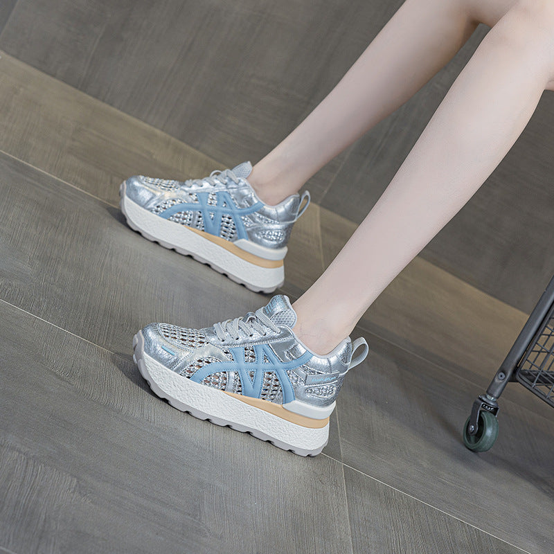 Women's Height Increasing Insole Summer Mesh Surface Women's Casual Shoes
