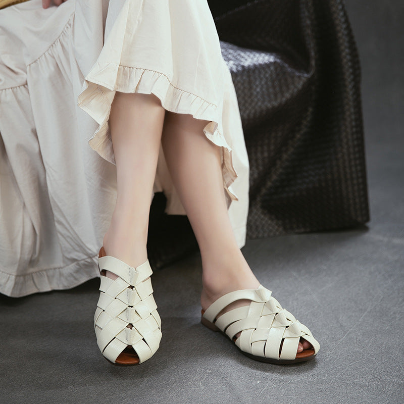 Woven Commute Minimalist Outer Wear Fashionable Slippers