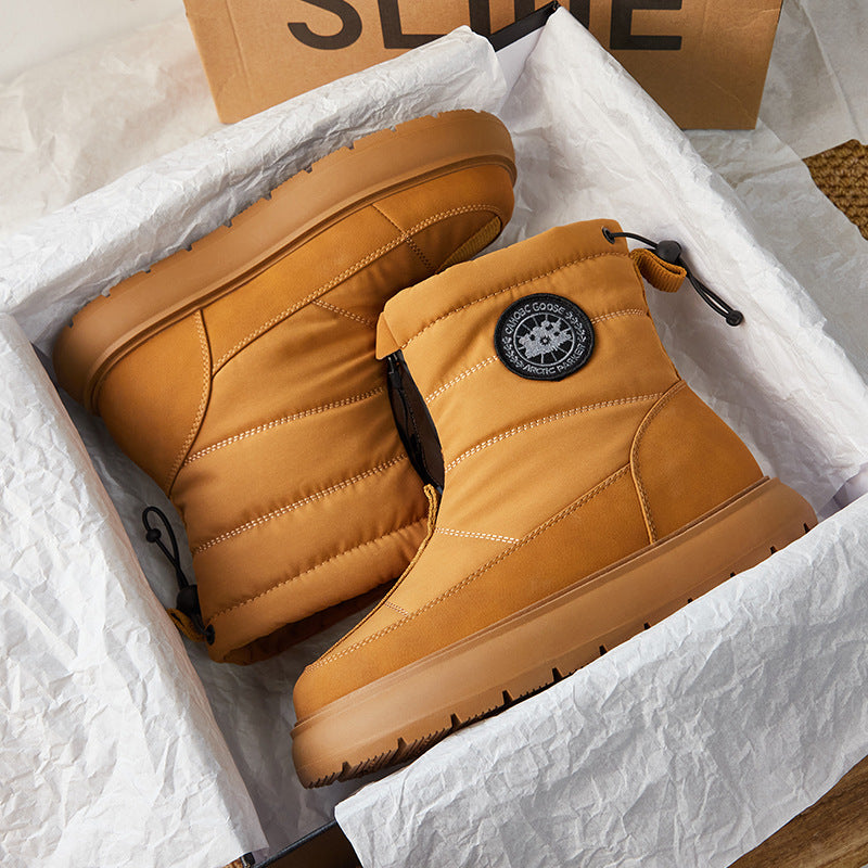 Women's Fleece-lined Thick Waterproof Bottom Increased Northeast Boots