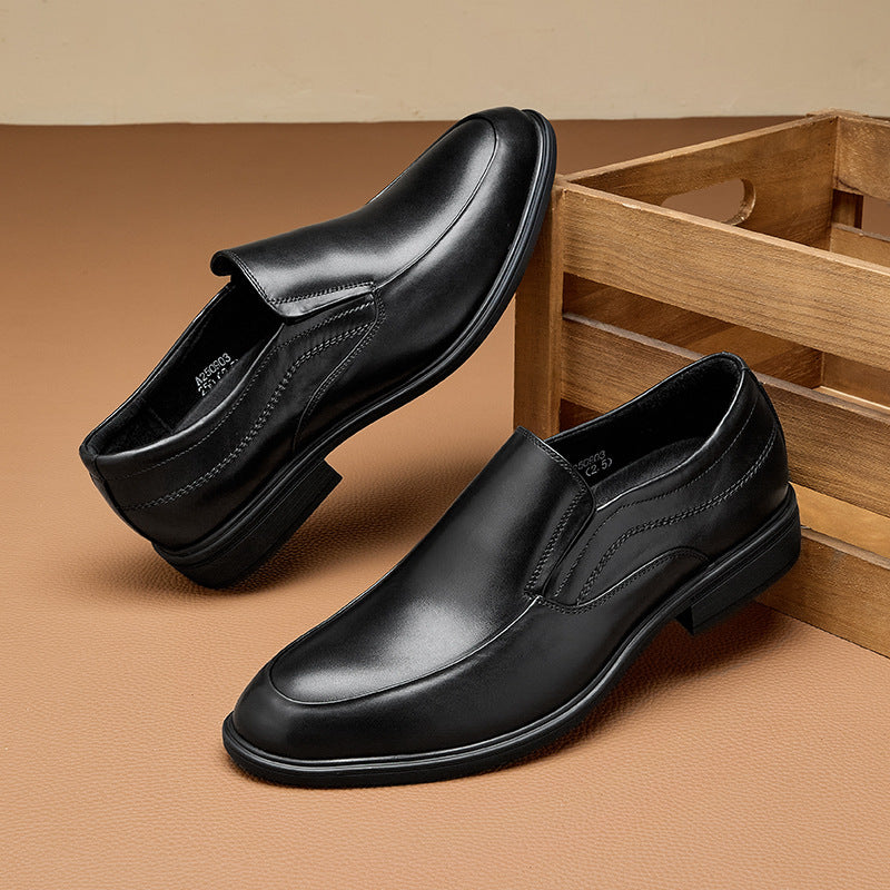 Men's Pumps Business Formal Wear Slip-on First Leather Shoes