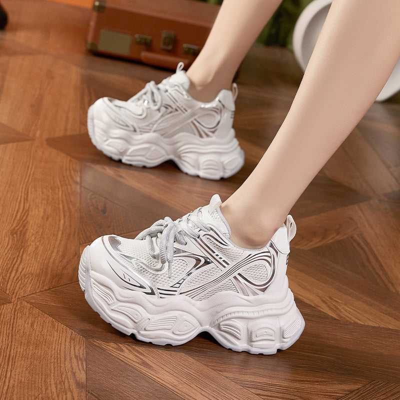 Women's Platform Dad Spring Fashion Mesh Lightweight Women's Sports Shoes