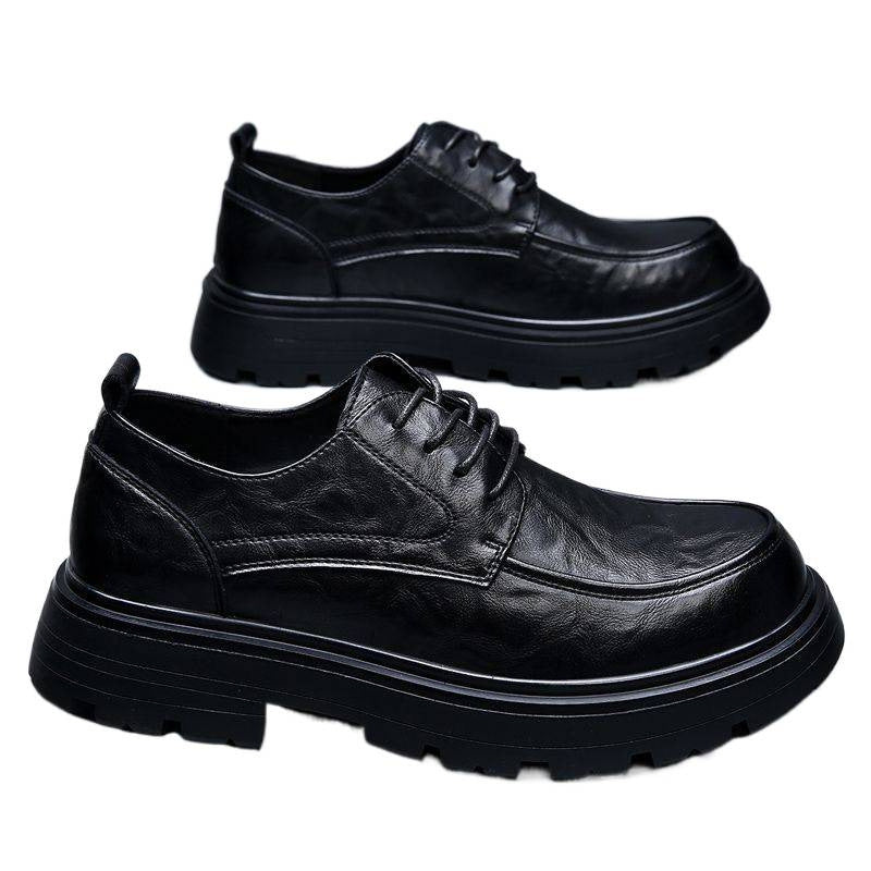 Men's Business Formal Wear Big Head High-grade Breathable British Style Thick Leather Shoes