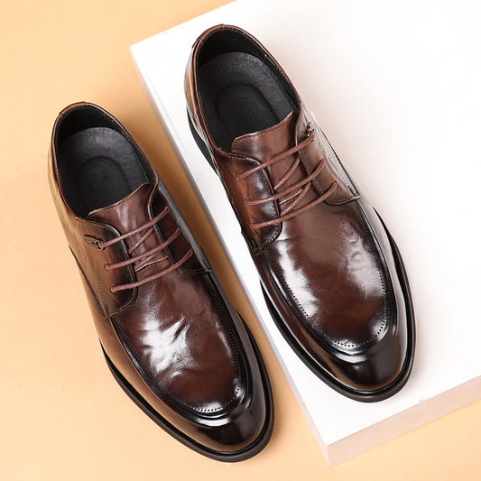 Men's Authentic British Style Business Formal Wear Groom Wedding Leather Shoes