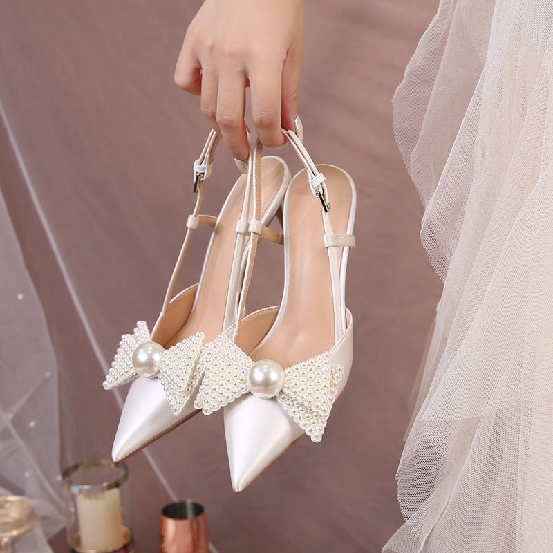 Women's Summer Closed Toe Slingback Wear Pumps Pointed Sandals