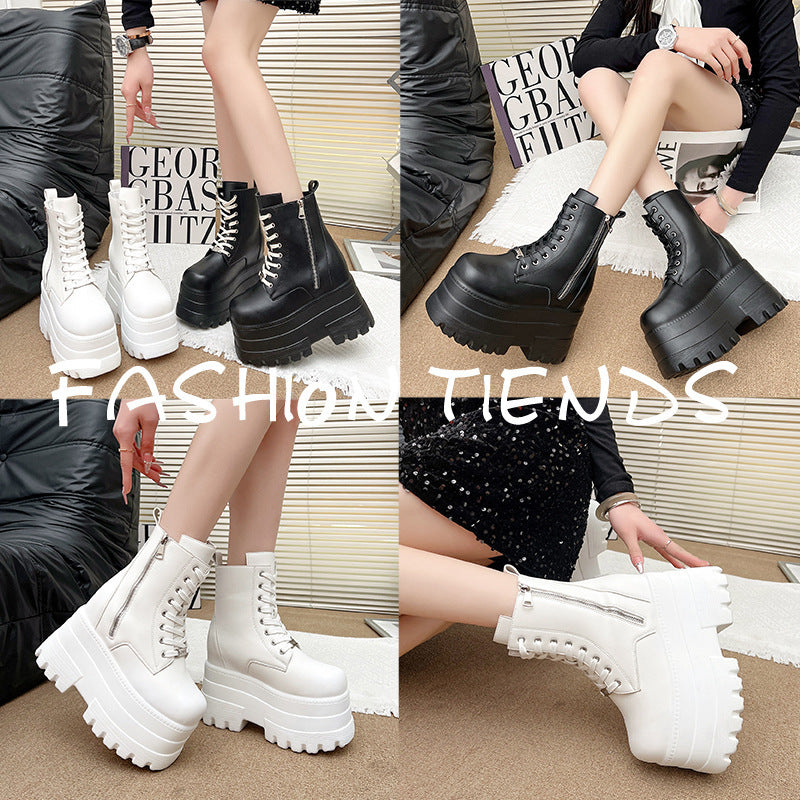 Platform Small British Style Thick Bottom Short Boots