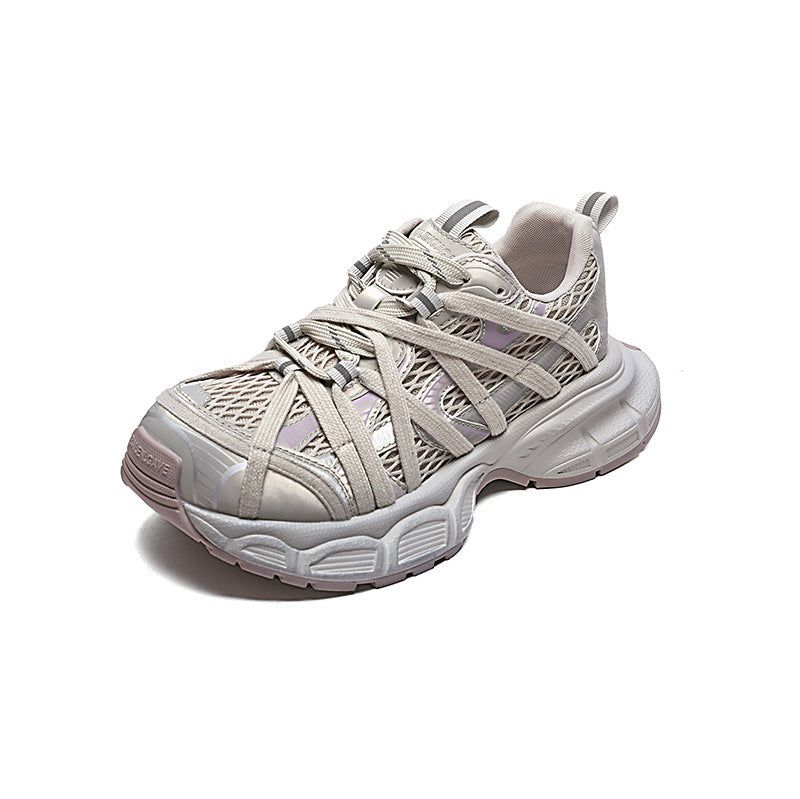 Women's Genuine Platform Dad Spring Heightened Fashion Light Sneakers