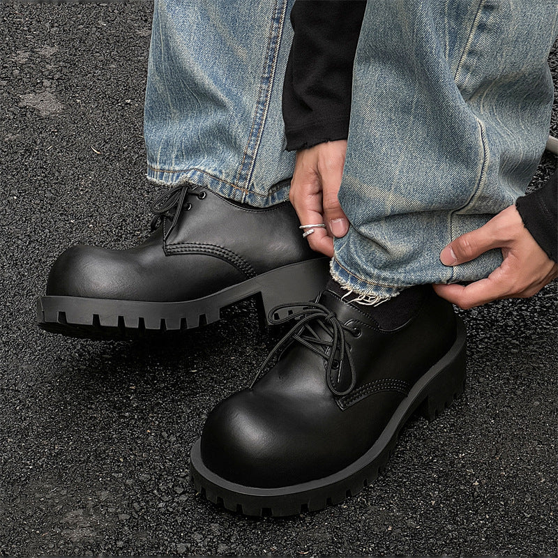 Men's Style Mickey Martin Big Head Derby Leather Shoes