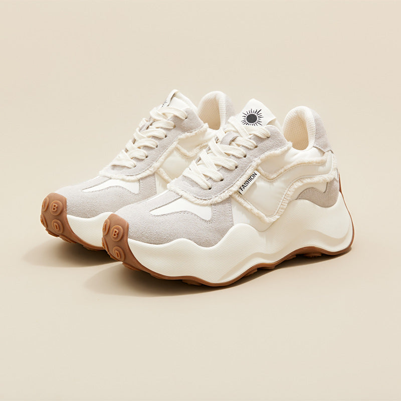 Women's Insole Wave Platform Dad Spring Fashion Men's Shoes