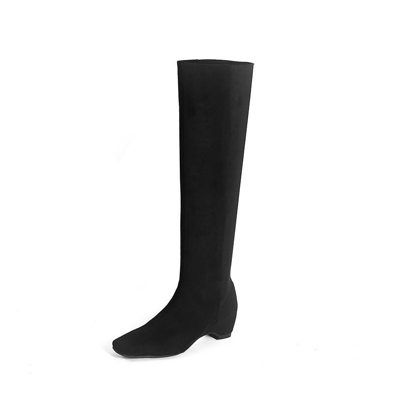 Increasing Insole Straight Sleeve Long Female Boots