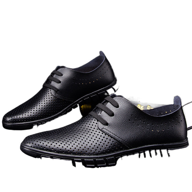 Men's Super Soft Summer Breathable Hollow Calf Leather Shoes