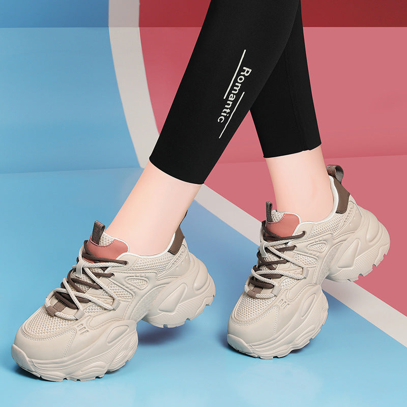 Women's Rabbit Sports Dad Genuine Platform Flat Casual Shoes