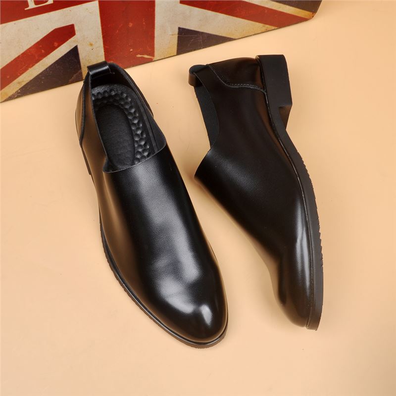 Men's Breathable Soft Bottom Comfortable Height Increasing Insole Men's Business Leather Shoes