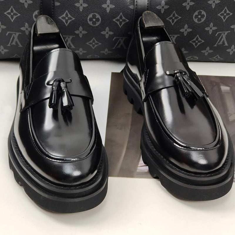 Men's Thick-soled British Genuine Business Height Increasing Leather Shoes