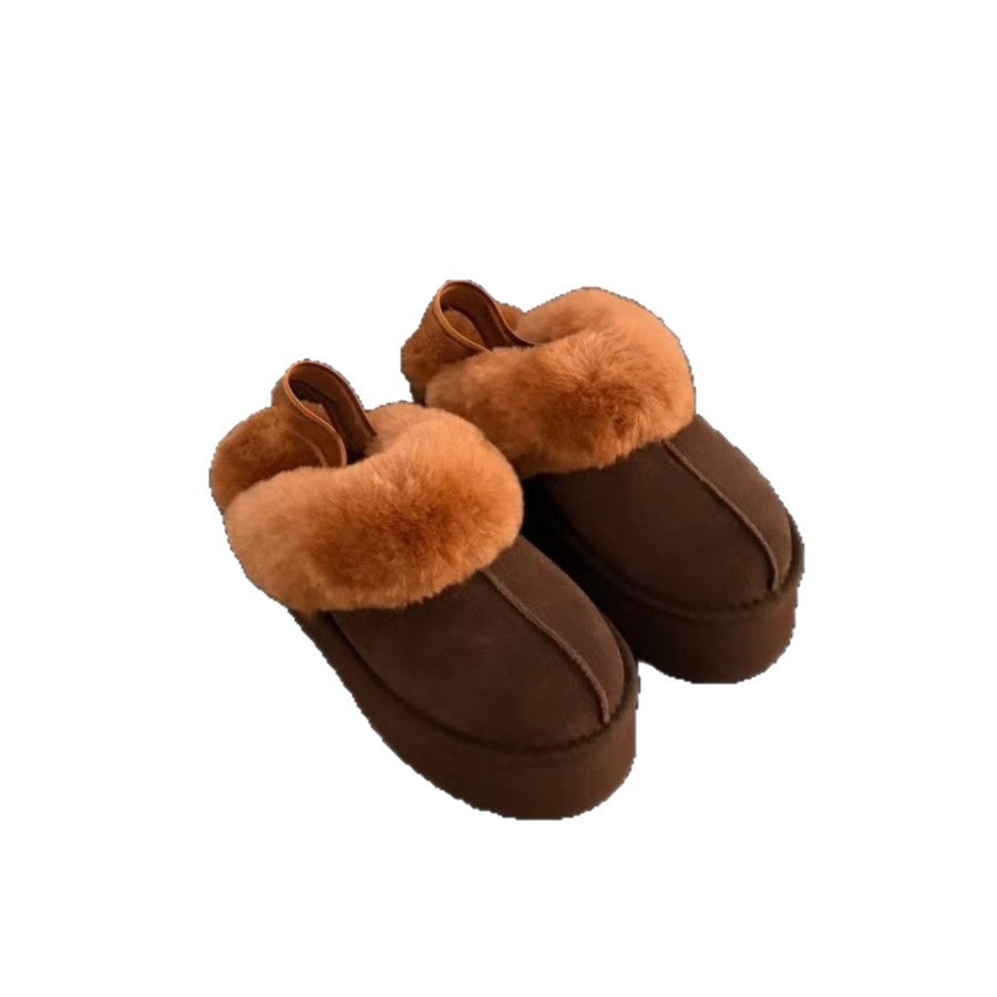 Bottom Height Increasing Ribbon Thick Star Thick-soles Slippers