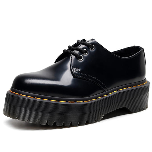 Women's Low-cut Genuine British Round Toe Muffin Women's Casual Shoes