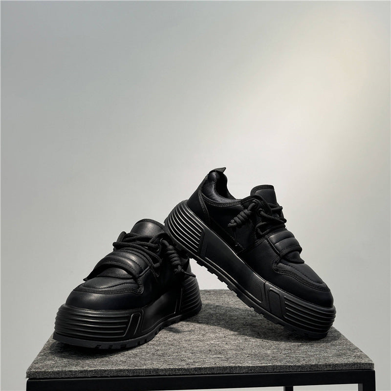 Men's Autumn Slip-on White Trendy Platform Low Casual Shoes