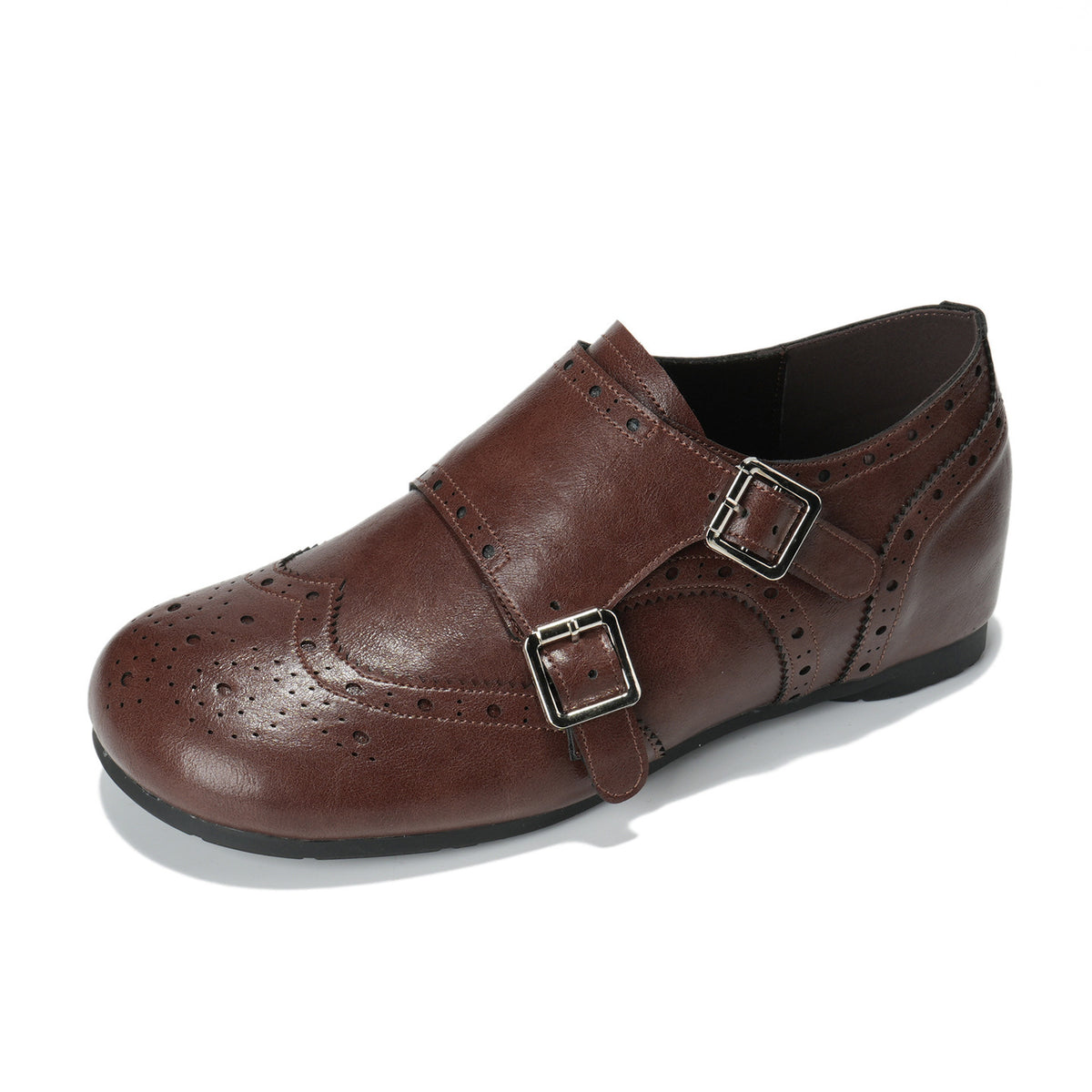 Women's Cowhide Veet Winter Brogue Vintage Warm Women's Casual Shoes
