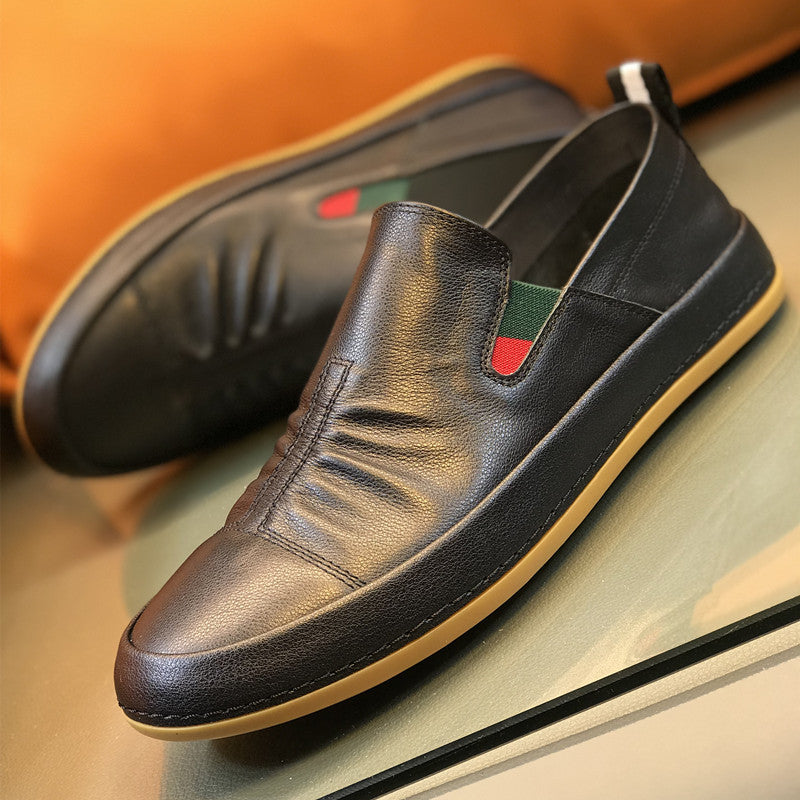 Men's Authentic Slip-on Board Black Driving Sneakers