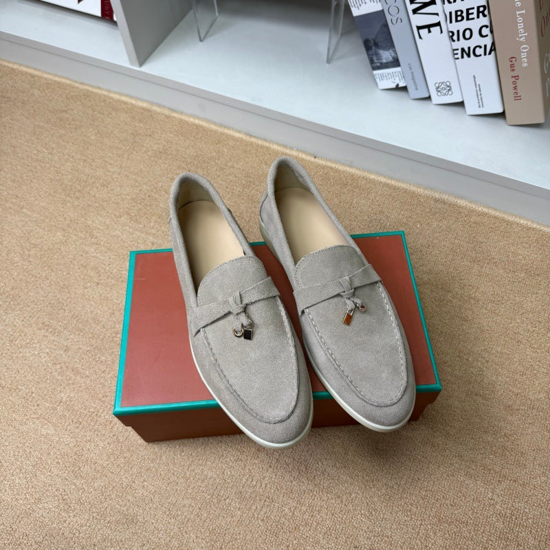 Women's One Pedal Tassel Lazybone Comfortable Heightened Single Loafers