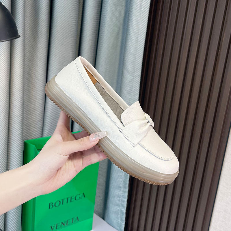 Women's Genuine Soft Bottom White Super Top Layer Cowhide Women's Casual Shoes