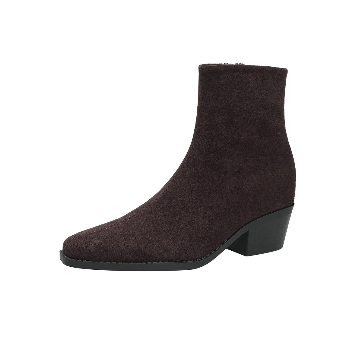 Women's Cowhide Version Height Increasing Insole High Small Chunky Martin French Women's Leather Boots