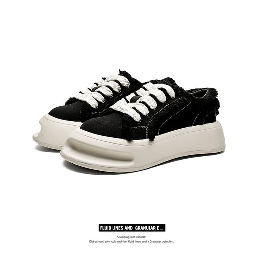 Women's & Men's White Platform For Board Minority Fashion Men's Canvas Shoes
