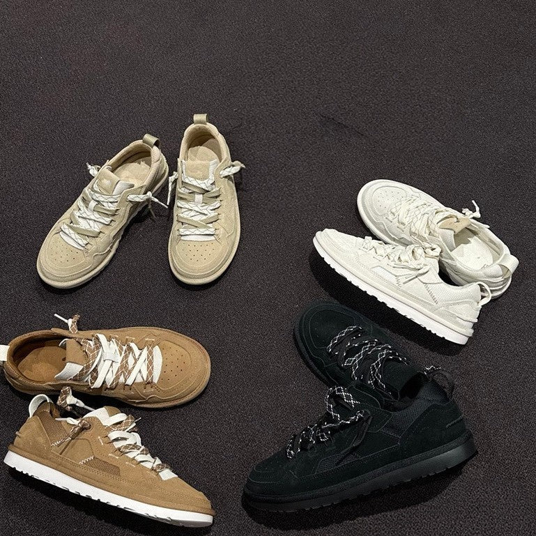 Women's Platform Low-cut Genuine Fashionable Comfortable Round Toe Flat Mel Men's Shoes
