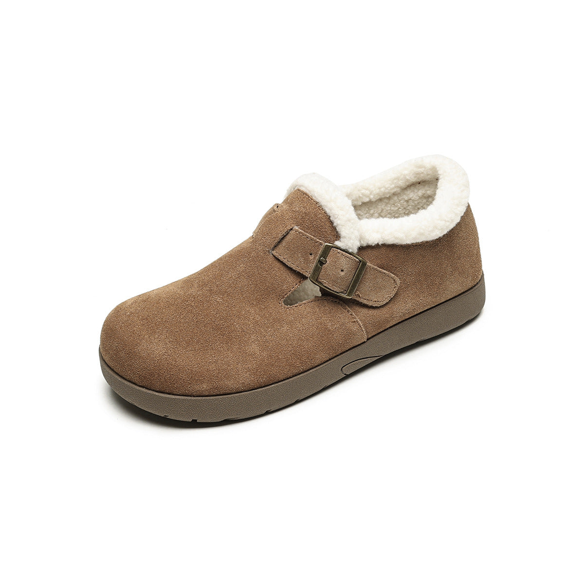 Women's Genuine Retro Platform Cowhide Slip-on Soft Bottom Women's Fashion Shoes