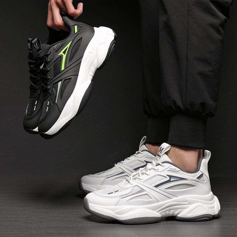 Men's Large Size Spring White Dad Fashion Men's Casual Shoes