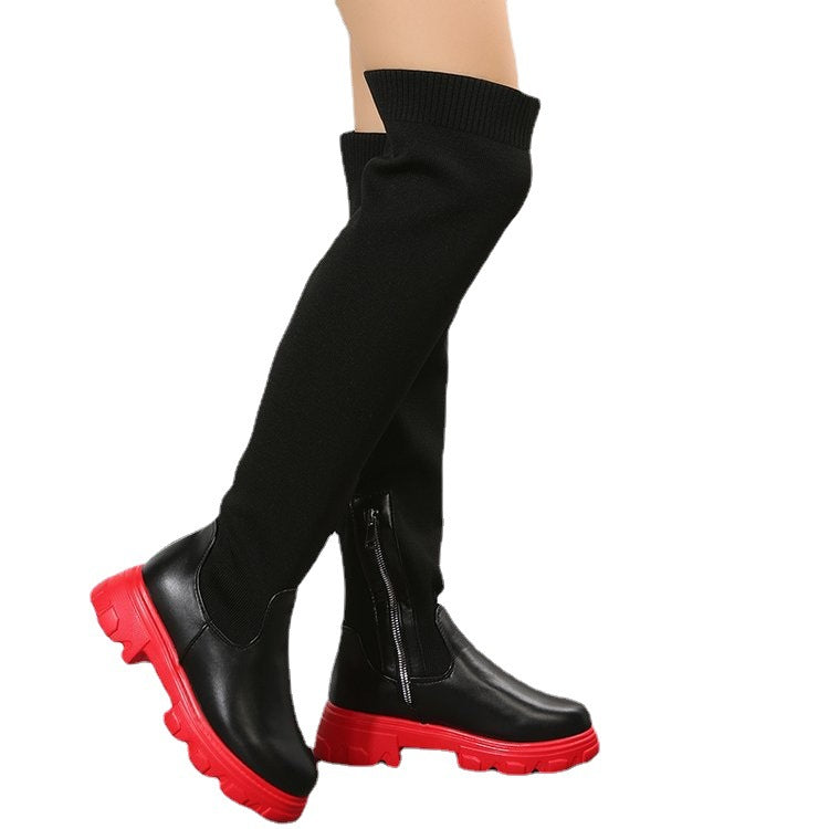 Women's Plus Size Platform Over The Knee Boots