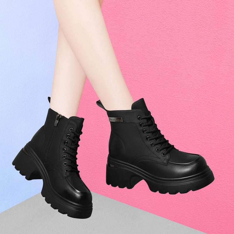 Women's Martin Spring Small Versatile Increased Fleece-lined Boots