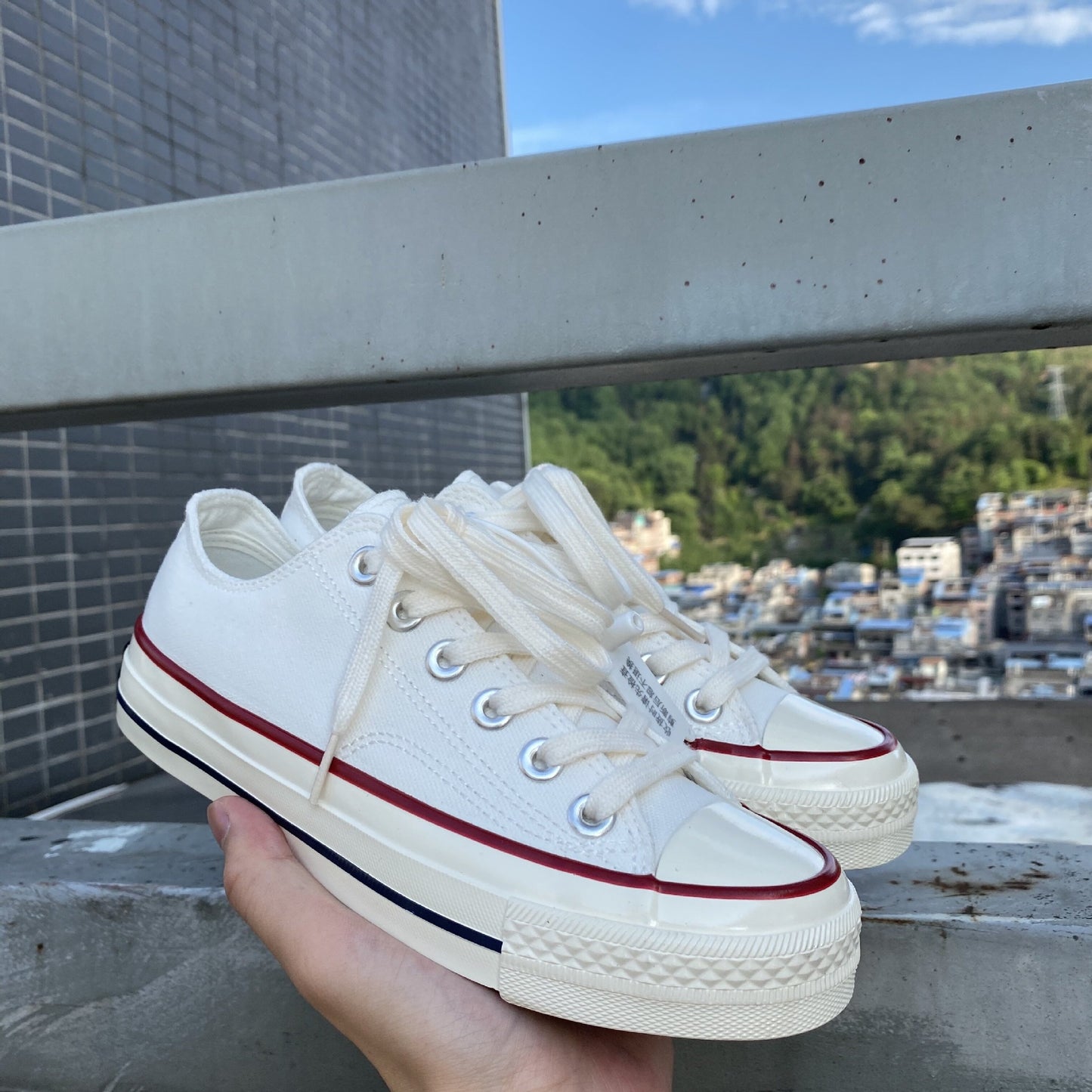 Women's & Men's White Black Low Upper Platform Hight Increasing Board Canvas Shoes