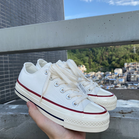 Women's & Men's White Black Low Upper Platform Hight Increasing Board Canvas Shoes