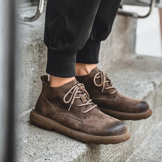 Men's Retro Breathable Soft Bottom Pumps Men's Casual Leather Shoes