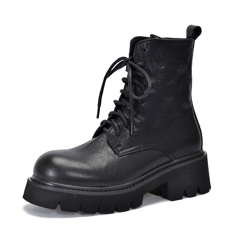 Women's Retro Easy Matching Martin Short Thick-soled Boots